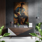 Elvis Brushed Aluminum Dibond Wall Art.